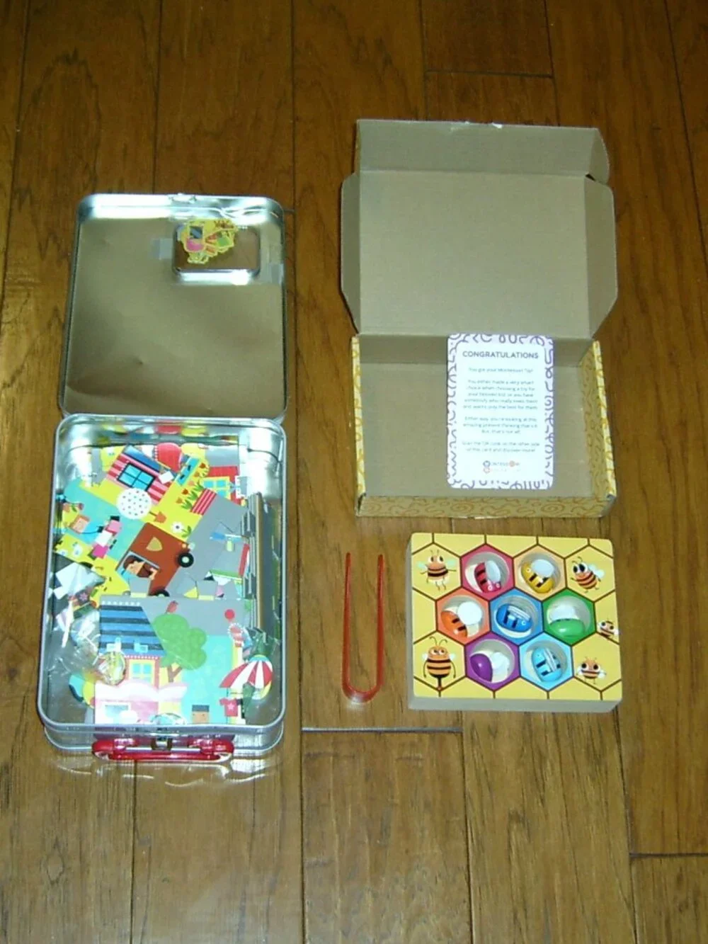 Toy Bundle, Hallmark Tin Box of Puzzles & Bee Box